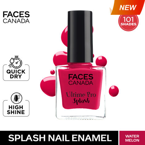 Buy Faces Canada Ultime Pro Splash Nail Enamel Water Melon 52-Purplle