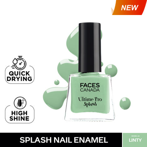 Buy FACES CANADA Ultime Pro Splash Mini Nail Enamel - Linty 45 (5 ml) | Quick Drying | Glossy Finish | Long Lasting | No Chip Formula | High Shine Nail Polish For Women | No Harmful Chemicals-Purplle