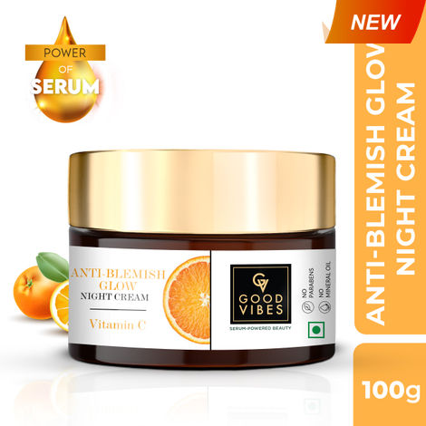 Buy Good Vibes Vitamin C Anti-Blemish Glow Night Cream (100g)-Purplle
