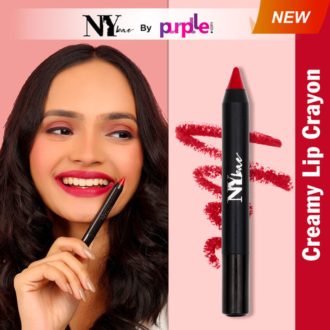 NY Bae Lip Crayon Mets Matte - Infield 39 (2.8 g) | Maroon | Enriched with Vitamin E | Rich Colour | Long lasting | Vegan