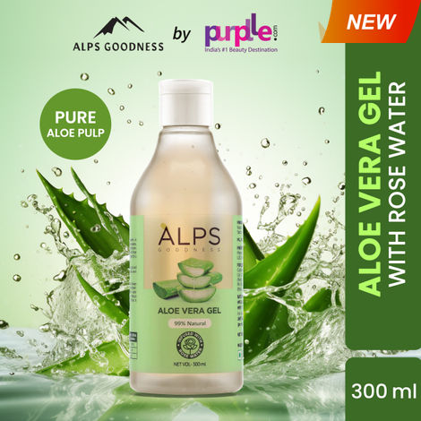 Buy Alps Goodness Aloe Vera Gel infused with Rose Water 300 ml I Natural Moisturizer I For Soft Skin I Soothing & Refreshing I For All Skin & Hair Types I Leave-In Conditioner-Purplle