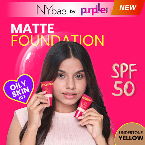 Buy NY Bae Truly Matte Foundation - Tan 230 (18ml) | Medium Skin Tone | SPF 50 PA +++ | Everyday Foundation | Sunscreen | Waterproof | Smudgeproof | Oil Control | 12+ Hours Stay | Buildable Coverage | Lightweight-Purplle