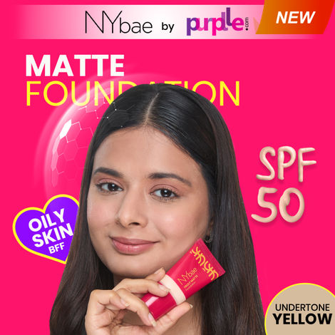Buy NY Bae Truly Matte Foundation - Ivory 118 (18ml) | Fair Skin Tone| SPF 50 PA +++ | Everyday Foundation | Sunscreen | Waterproof | Smudgeproof | Oil Control | 12+ Hours Stay | Buildable Coverage | Lightweight-Purplle