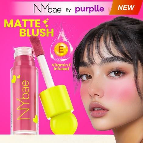 Buy NY Bae Dewy Creme Blush – Pouty Pink 05 (5.5 ml) | Liquid Blush | Dewy & Bold Finish | Natural Glow | Lightweight Formula | Buildable Pigment | Everyday Makeup | Hydrating Blush | Silky & Weightless | Long-Lasting Wear-Purplle