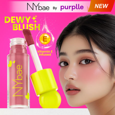 Buy NY Bae Dewy Creme Blush - Sunkissed Pink 01 (5.5 ml) | Liquid Blush | Dewy & Bold Finish | Natural Glow | Lightweight Formula | Buildable Pigment | Everyday Makeup | Hydrating Blush | Silky & Weightless | Long-Lasting Wear-Purplle