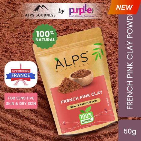 Buy Alps Goodness French Pink Clay (50 gm)| 100% Natural Powder | Exfoliating Mask for face | Clay Mask for Sensitive Skin I Detoxifying-Purplle