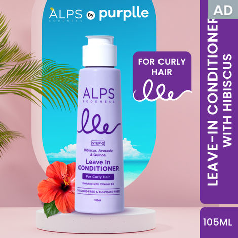 Alps Goodness Hibiscus,Avocado & Quinoa Leave in Conditioner for Curly Hair Enriched with Vitamin B3 (105 ml)