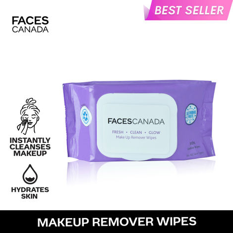 Buy FACES CANADA Fresh Clean Glow Makeup Remover Wipes - 30 Wipes | Gentle Purifying | Ultra Soft | Instant Cleansing For All Skin Types | Hydrates & Moisturizes Skin | No Alcohol | No Parabens-Purplle