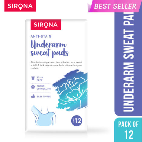 Buy Under Arm Sweat Pads by SIRONA (12 Pads - 1 Pack)-Purplle