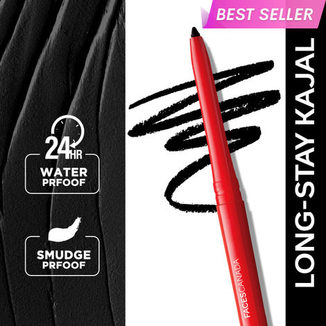 Buy Faces Canada Magnet Eyes Kajal | Waterproof | 24hr LongStay |Smudgeproof |Almond Oil & Vit E| One Stroke Smooth Glide | Made in Germany |Black 0.35 gm-Purplle