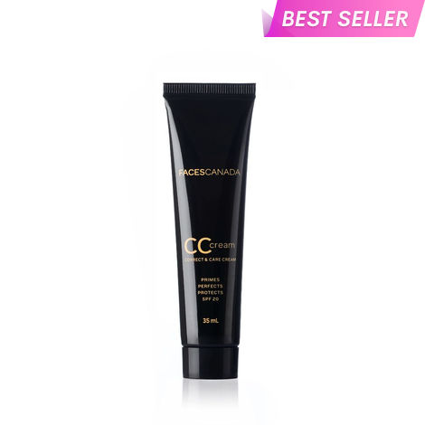 Buy FACES CANADA SPF 20 CC Cream - Sand 02, 35 ml | Correct & Care Tinted Cream | Dewy Finish | Radiant Flawless Skin | Conceals & Primes | Non-Oily | Smooth | Lightweight | Anti-Ageing | 12HR Hydration-Purplle