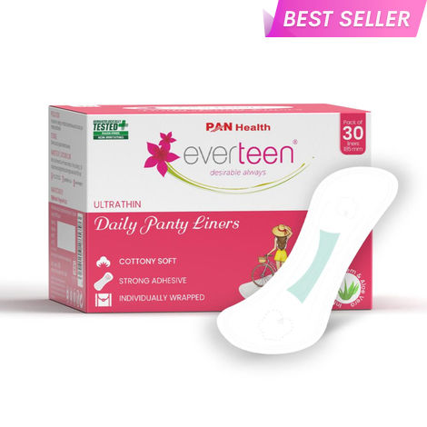 Buy everteen Daily Panty Liners With Antibacterial Strip for Light Discharge & Leakage in Women - 1 Pack (30 pcs)-Purplle