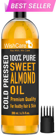 Buy WishCare Pure Cold Pressed Sweet Almond Oil for Healthy Hair and Skin (200 ml)-Purplle