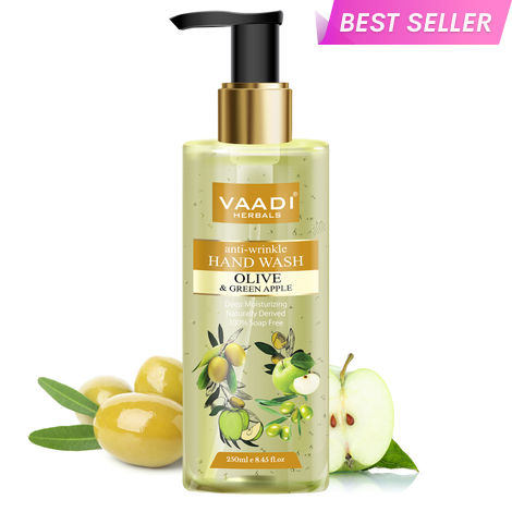 Buy Vaadi Herbals Anti-Wrinkle Olive and Green Apple Hand Wash (250 ml)-Purplle
