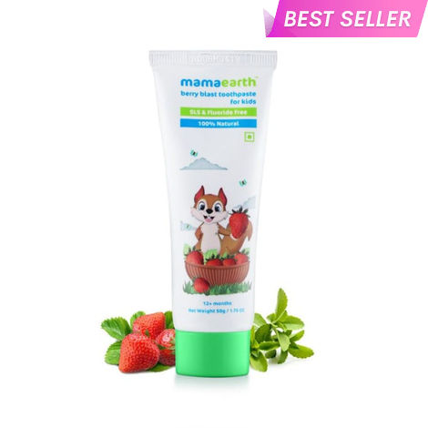 Buy Mamaearth 100 Percent Natural Berry Blast Kids Toothpaste (50 g)-Purplle