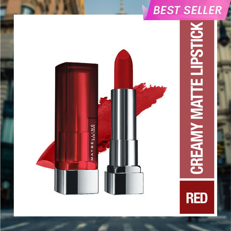 Buy Maybelline New York Color Sensational Creamy Matte Lipstick, 634 Bold Crimson (3.9 g)-Purplle