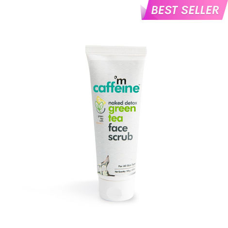 Buy mCaffeine Naked detox Green Tea Face Scrub (100gm) | Green tea with Vitamin C-Purplle