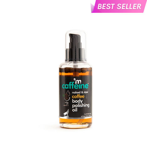 Buy mCaffeine Coffee Body Polishing Oil (100 ml) for Reducing Stretch Marks and Cellulite | WithA AlmondA OilA and Vitamin E for a Soft and Moisturized Skin | Natural and Vegan Oil for Daily-Use-Purplle