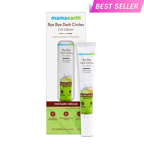 Buy Mamaearth Bye Bye Dark Circles Eye Cream with Cucumber and Peptides for Dark Circles - 20 ml-Purplle