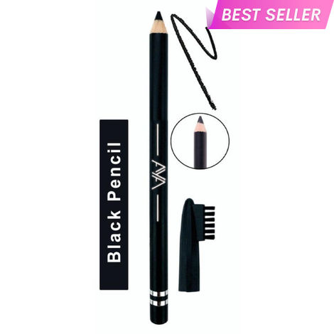 Buy AYA Waterproof Eyebrow Pencil With Brush (Black) - 9 gm-Purplle