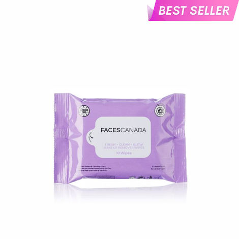 Buy Faces Canada Fresh Clean Glow Makeup Remover Wipes - 10N-Purplle