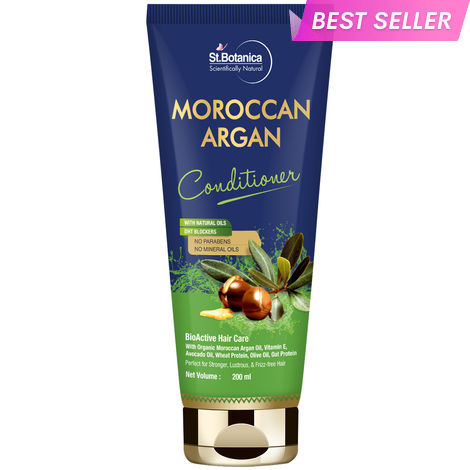 Buy StBotanica Moroccan Argan Hair Conditioner - With Organic Argan Oil & Vitamin E - No Parabens, SLS/SLES, 200 ml-Purplle