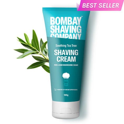 Buy Bombay Shaving Company Shaving Cream, 100 gm |Tea Tree oil, Aloe Vera and Menthol Extracts | Made in India-Purplle