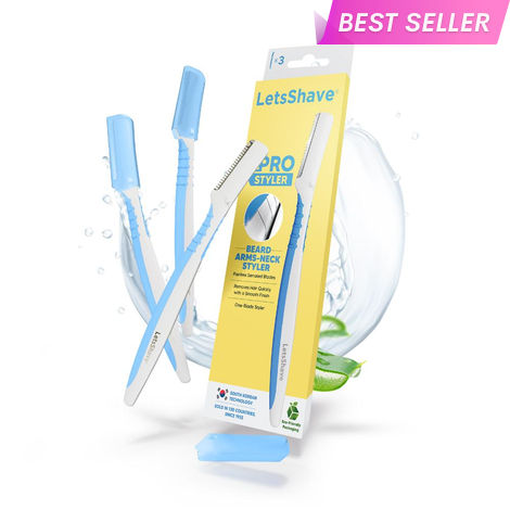 Buy LetsShave Pro Styler for Men Beard, Reusable, Pack of 3, Beard Shaper, Multi Grooming, Face Razor for Men, Beard Pen Styler, 120 Days of Styling-Purplle