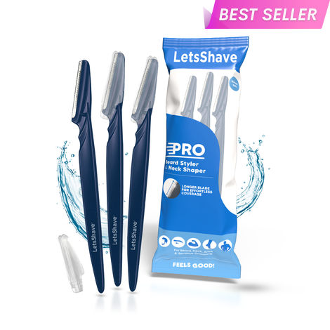 Buy LetsShave Pro Styler for Men Beard, Reusable, Pack of 3, Beard Shaper, Multi Grooming, Face Razor for Men, Beard Pen Styler, 120 Days of Styling-Purplle