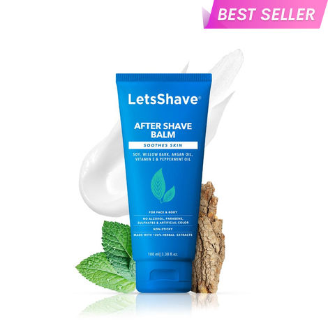 Buy LetsShave After Shave Balm - Agran & Willow Bark Extract Enriched (100 ml)-Purplle