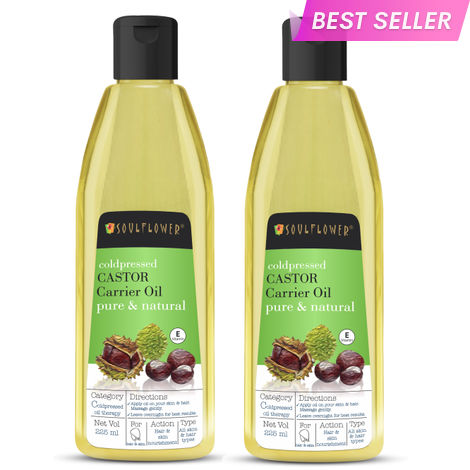 Buy Soulflower Coldpressed Castor Hair Oil (225ml each) Pack of 2-Purplle