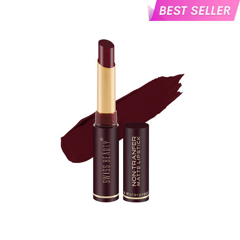 Buy Swiss Beauty Non-Transfer Matte Lipstick - 10 - Wine Blush - 2 gm-Purplle