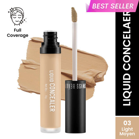Buy Swiss Beauty Liquid concealer - Light-Moyen (6 gm)-Purplle