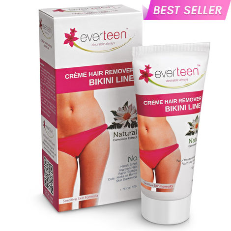 Buy everteen NATURAL Hair Removal Cream with Chamomile for Bikini Line & Underarms in Women and Girls | No Harsh Smell, No Skin Darkening, No Rashes | 1 Pack 50 gm with Spatula and Coin Tissues-Purplle