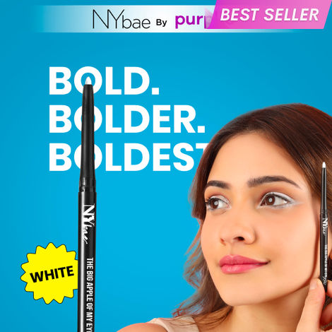 Buy NY Bae The Big Apple Of My Eyes Kohl Kajal - White (0.25 gm) | Eyeliner | Colored Kajal | Waterproof | Smudgeproof | Kajal Pencil | Eye Makeup | Eyeshadow-Purplle