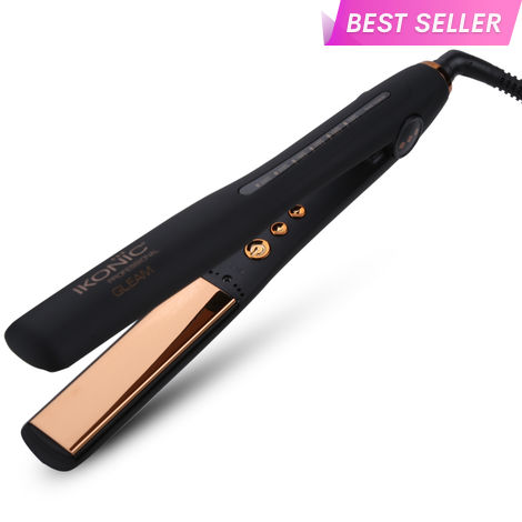 Buy IKONIC PROFESSIONAL Hair Straigtner - Gleam | Black & Rose Gold | Ceramic | Corded Electric | Hair Type - All | Heating Temperature 1 pc-Purplle