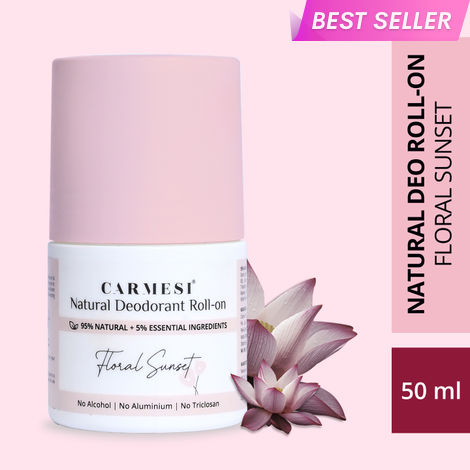 Buy Carmesi Natural Deodorant Roll-on - Floral Sunset ,50 ml-Purplle