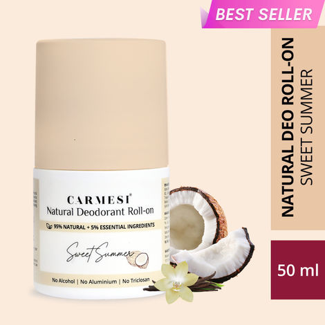 Buy Carmesi Natural Deodorant Roll-on - Sweet Summer ,50 ml-Purplle