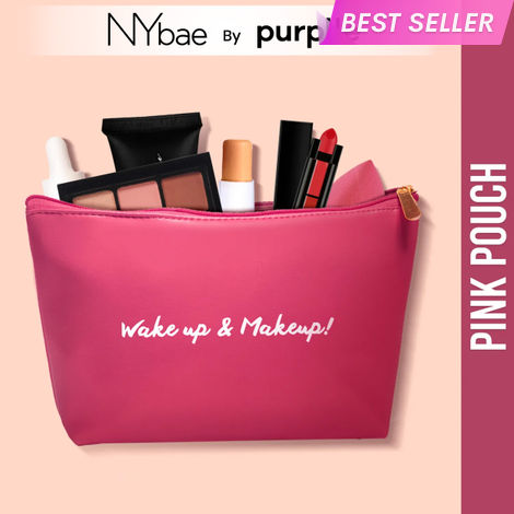 Buy NY Bae Pink Pouch | Makeup Bag | Multi Purpose | Travel Friendly-Purplle