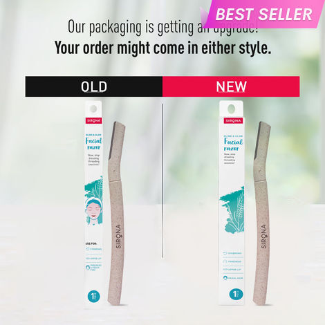 Buy Sirona Reusable Blink & Glow Face Razor for Women - 1 Razors | Painless Facial Hair Removal | Eyebrow Shaper | For Eyebrows, Upper Lip, Forehead, Peach Fuzz, Chin and Sideburns | Dermaplaning Tool 1 pc-Purplle