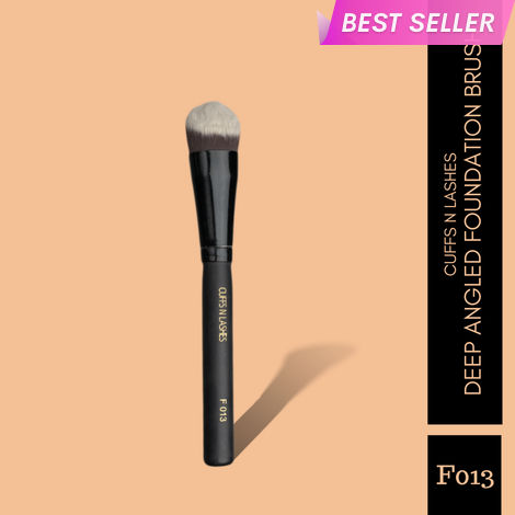 Buy Cuffs N Lashes Makeup Brushes, F013 Deep Angled Foundation Brush - 1 pc-Purplle