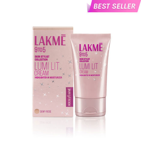 Buy Lakme Lumi Strobe Cream - Highlighter + Moisturizer + Primer With Hyaluronic Acid & Niacinamide - Dewy Rose | 30 gm-Purplle