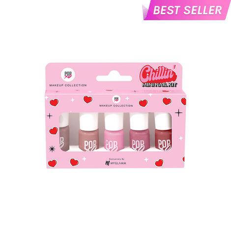 Buy MyGlamm POPxo Makeup Collection - Chillin’ Mini Nail Kit-Chillin (5X3 ml)-Purplle