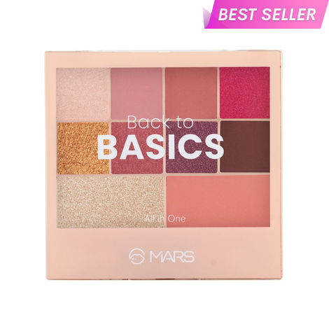 Buy MARS 12 Shades Back to Basics Eyeshadow Palette with Free Applicator | Matte | Shimmer | Beginner Friendly & Long Lasting Eye Shadow Palette (14.4 gm) (Shade-01)-Purplle