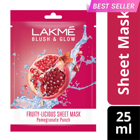 Buy Lakme Blush & Glow Pomegranate Sheet Mask, 25 ml-Purplle