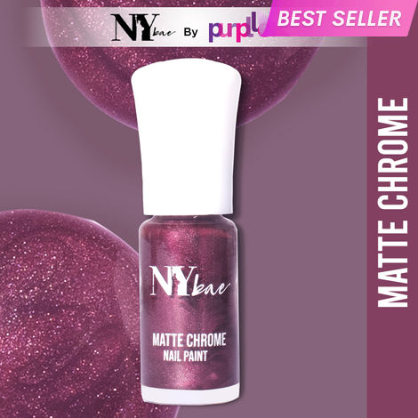 Buy NY Bae Matte Chrome Nail Paint - Maroon Twill 11 (3 ml) | Maroon | Rich Pigment | Chip-proof | Travel Friendly | Cruelty Free-Purplle