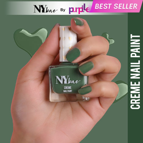 Buy NY Bae Creme Nail Paint - Forest Green 05 (10 ml) | Green |Rich Pigment | Chip-proof | Full Coverage | Travel Friendly | Vegan-Purplle