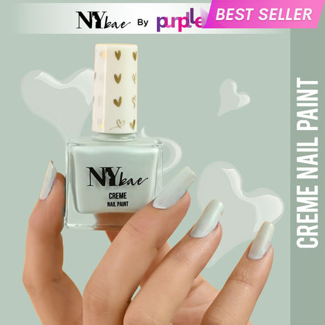 Buy NY Bae Creme Nail Paint - Powder Blue 09 (10 ml) | Blue | Rich Pigment | Chip-proof | Full Coverage | Travel Friendly | Vegan-Purplle