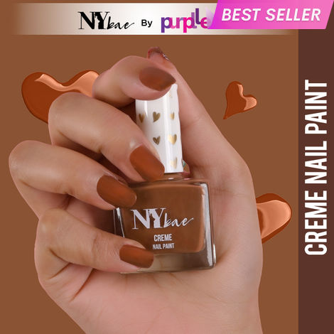 Buy NY Bae Creme Nail Paint - Tortilla Nude 23 (10 ml) | Brown | Rich Pigment | Chip-proof | Full Coverage | Travel Friendly | Vegan-Purplle