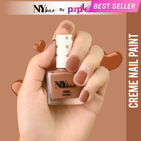 Buy NY Bae Creme Nail Paint - Mustard Brown 25 (10 ml) | Brown | Rich Pigment | Chip-proof | Full Coverage | Travel Friendly | Vegan-Purplle